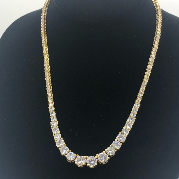 20ct Gradient Tennis Necklace - Picture 5 of 14